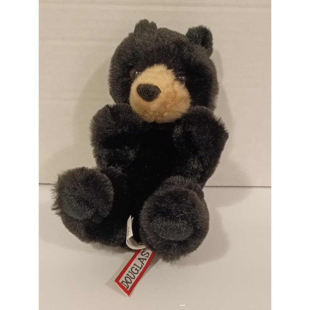 Douglas Cuddle Toys Black Bear Plush Stuffed Animal Soft Toy 7 Inch PA-16833‎